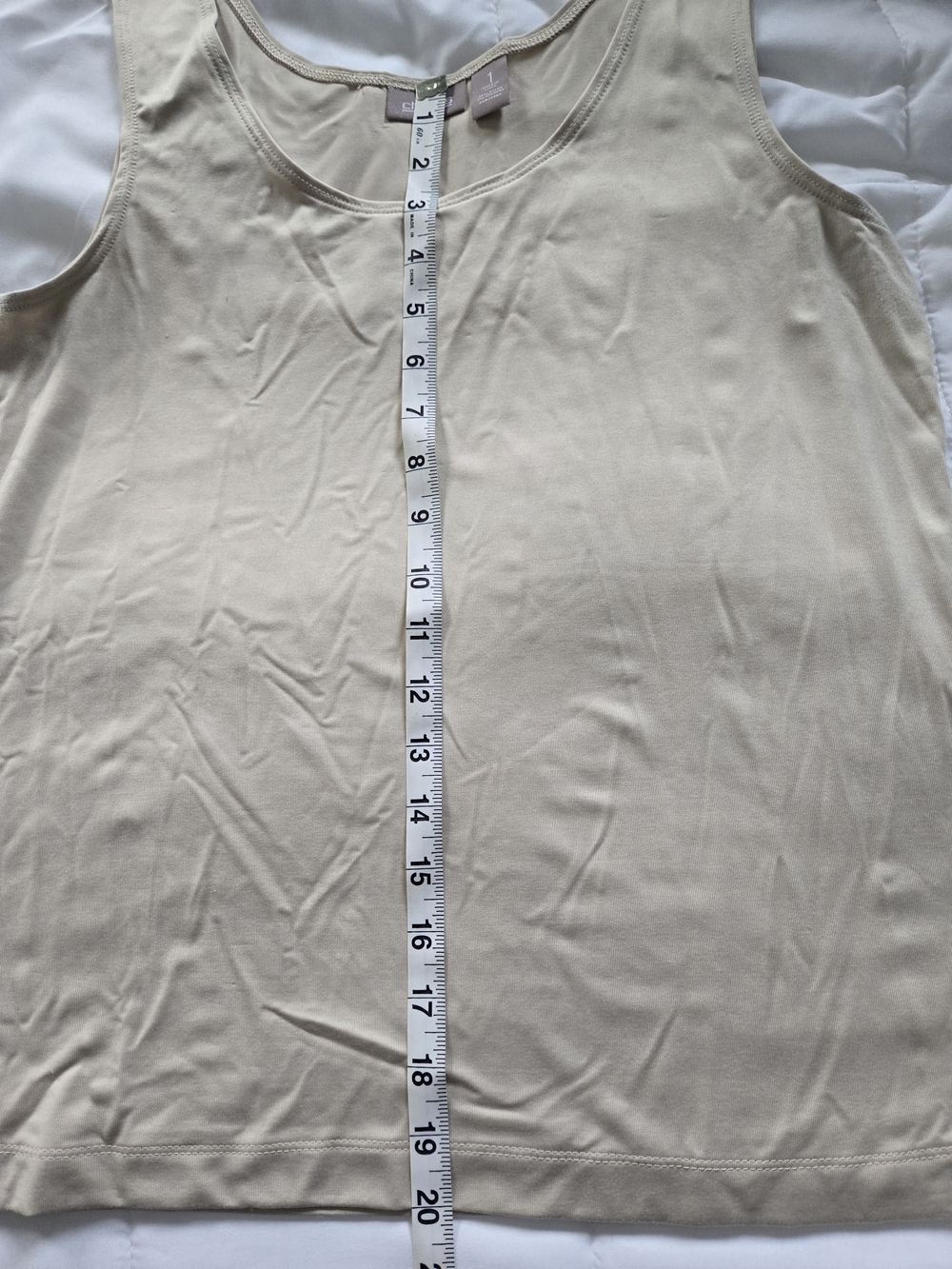 Chico's Neutral Beige Scoop Neck Tank